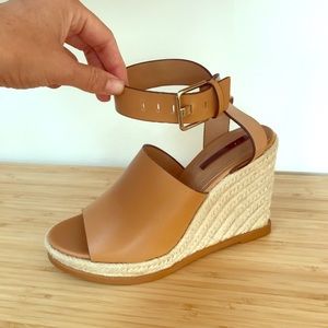 Zara espadrille wedge sandal-camel- SZ 37